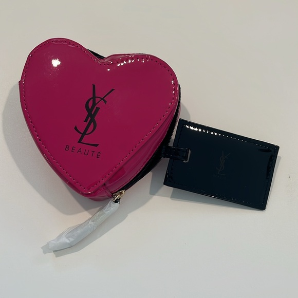 YSL Yves Saint Laurent Beauté Pink Patent Heart Lipstick Holder - Picture 4 of 9